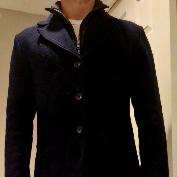 Bruun & Stengade Coat - Size L - Slim Fit - Navy - Picture 2 of 8